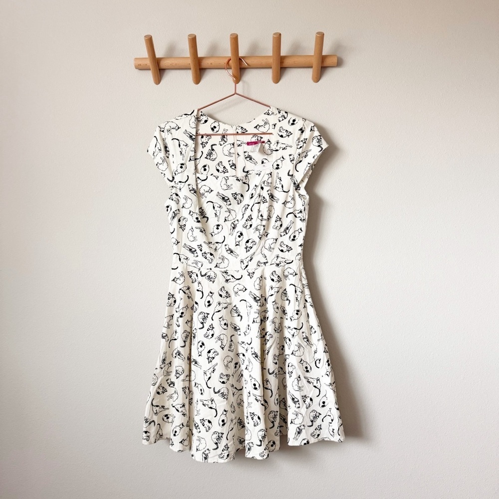 Ixia Cat Print Pinup Style Dress